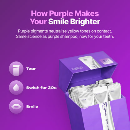 ✨Silvunce®Purple Mouthwash - Sachets 20 Pack - Peroxide-Free - Alcohol Free - Vegan Mint
