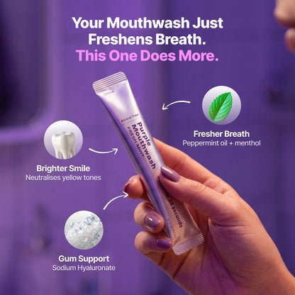 ✨Silvunce®Purple Mouthwash - Sachets 20 Pack - Peroxide-Free - Alcohol Free - Vegan Mint